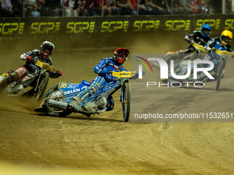 Martin Vaculik participates in a FIM Speedway Grand Prix in Wroclaw, Poland, on August 31, 2024. (