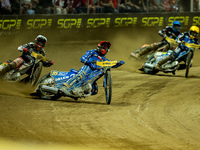 Martin Vaculik participates in a FIM Speedway Grand Prix in Wroclaw, Poland, on August 31, 2024. (