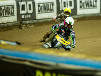 Dominik Kubera participates in a FIM Speedway Grand Prix in Wroclaw, Poland, on August 31, 2024. (