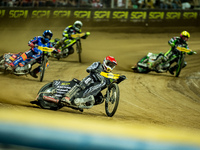 Maciej Janowski participates in a FIM Speedway Grand Prix in Wroclaw, Poland, on August 31, 2024. (