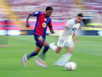 Lamine Yamal plays during the match between FC Barcelona and Real Valladolid CF, corresponding to week 4 of LaLiga EA Sports, at the Lluis C...