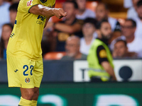 Ayoze of Villarreal CF celebrates after scoring the team's first goal during the LaLiga EA Sports match between Valencia CF and Villarreal C...