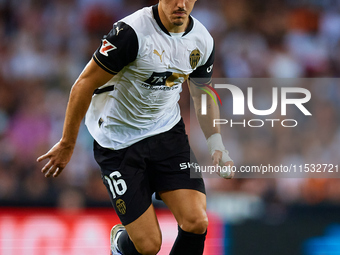 Diego Lopez of Valencia CF is in action during the LaLiga EA Sports match between Valencia CF and Villarreal CF at Mestalla stadium in Valen...