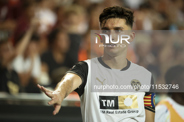 Pepelu, Jose Luis Garcia Vaya, of Valencia CF, during the La Liga match between Valencia CF and Villarreal CF at Mestalla Stadium in Valenci...