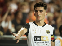 Pepelu, Jose Luis Garcia Vaya, of Valencia CF, during the La Liga match between Valencia CF and Villarreal CF at Mestalla Stadium in Valenci...