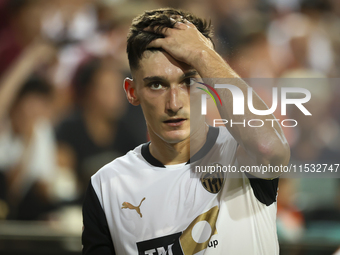 Pepelu, Jose Luis Garcia Vaya, of Valencia CF, during the La Liga match between Valencia CF and Villarreal CF at Mestalla Stadium in Valenci...