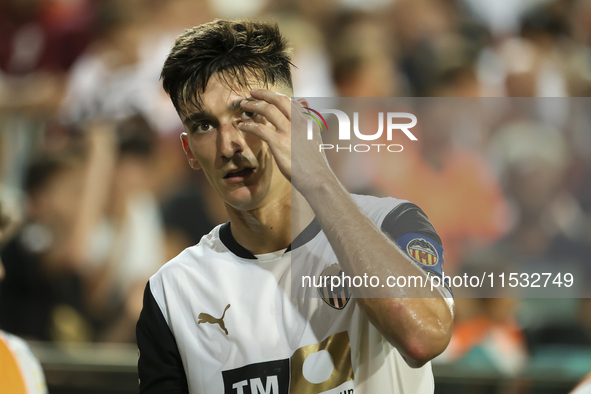 Pepelu, Jose Luis Garcia Vaya, of Valencia CF, during the La Liga match between Valencia CF and Villarreal CF at Mestalla Stadium in Valenci...