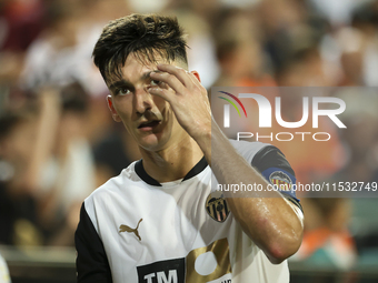 Pepelu, Jose Luis Garcia Vaya, of Valencia CF, during the La Liga match between Valencia CF and Villarreal CF at Mestalla Stadium in Valenci...