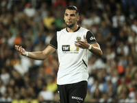 Rafa Mir of Valencia CF during the La Liga match between Valencia CF and Villarreal CF at Mestalla Stadium in Valencia, Spain, on August 31,...