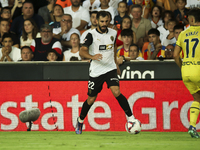 Luis Rioja of Valencia CF during the La Liga match between Valencia CF and Villarreal CF at Mestalla Stadium in Valencia, Spain, on August 3...