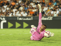 Diego Conde of Villarreal CF during the La Liga match between Valencia CF and Villarreal CF at Mestalla Stadium in Valencia, Spain, on Augus...