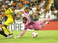 Diego Conde of Villarreal CF during the La Liga match between Valencia CF and Villarreal CF at Mestalla Stadium in Valencia, Spain, on Augus...