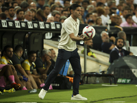 Head coach of Villarreal CF, Marcelino Garcia Toral, during the La Liga match between Valencia CF and Villarreal CF at Mestalla Stadium in V...