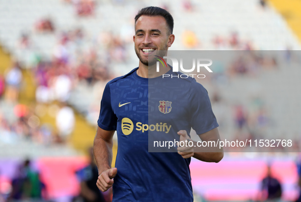 Eric Garcia plays during the match between FC Barcelona and Real Valladolid CF, corresponding to week 4 of LaLiga EA Sports, at the Lluis Co...