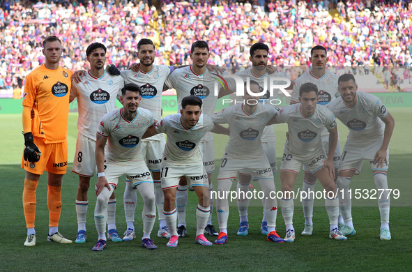 The Real Valladolid team during the match between FC Barcelona and Real Valladolid CF, corresponding to week 4 of LaLiga EA Sports, at the L...