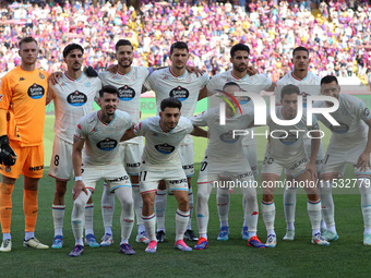 The Real Valladolid team during the match between FC Barcelona and Real Valladolid CF, corresponding to week 4 of LaLiga EA Sports, at the L...