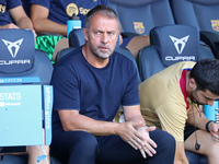 Hansi Flick coaches during the match between FC Barcelona and Real Valladolid CF, corresponding to week 4 of LaLiga EA Sports, at the Lluis...