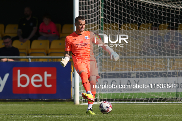 Barrow goalkeeper Paul Farman during the Sky Bet League 2 match between Harrogate Town and Barrow at Wetherby Road in Harrogate, England, on...