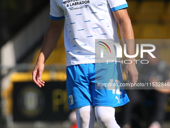 Theo Vassell of Barrow during the Sky Bet League 2 match between Harrogate Town and Barrow at Wetherby Road in Harrogate, England, on August...