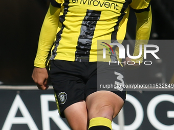 Harrogate Town's Matty Foulds during the Sky Bet League 2 match between Harrogate Town and Barrow at Wetherby Road in Harrogate, England, on...