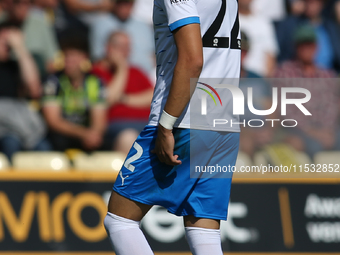 Barrow's Chris Popov during the Sky Bet League 2 match between Harrogate Town and Barrow at Wetherby Road in Harrogate, England, on August 3...