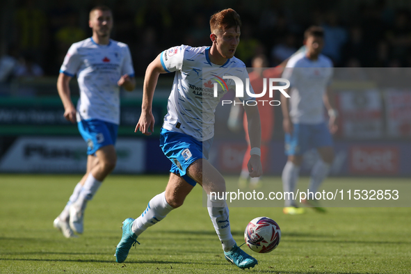 Barrow's Ged Garner during the Sky Bet League 2 match between Harrogate Town and Barrow at Wetherby Road in Harrogate, England, on August 31...