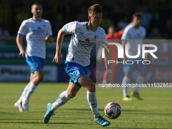 Barrow's Ged Garner during the Sky Bet League 2 match between Harrogate Town and Barrow at Wetherby Road in Harrogate, England, on August 31...