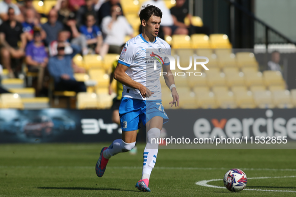 Barrow's Chris Popov during the Sky Bet League 2 match between Harrogate Town and Barrow at Wetherby Road in Harrogate, England, on August 3...