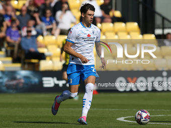 Barrow's Chris Popov during the Sky Bet League 2 match between Harrogate Town and Barrow at Wetherby Road in Harrogate, England, on August 3...