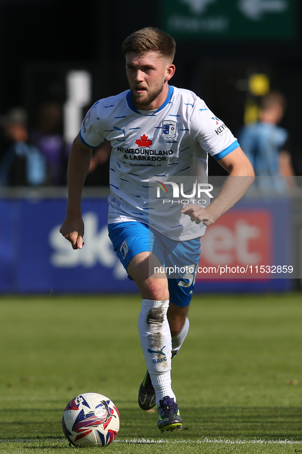 Ben Jackson of Barrow during the Sky Bet League 2 match between Harrogate Town and Barrow at Wetherby Road in Harrogate, England, on August...