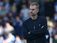 Harrogate Town Manager Simon Weaver during the Sky Bet League 2 match between Harrogate Town and Barrow at Wetherby Road in Harrogate, Engla...