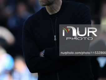 Harrogate Town Manager Simon Weaver during the Sky Bet League 2 match between Harrogate Town and Barrow at Wetherby Road in Harrogate, Engla...