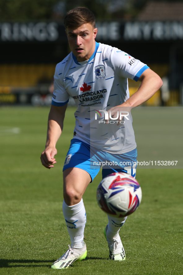 Barrow's Robbie Gotts during the Sky Bet League 2 match between Harrogate Town and Barrow at Wetherby Road in Harrogate, England, on August...