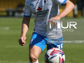 Barrow's Robbie Gotts during the Sky Bet League 2 match between Harrogate Town and Barrow at Wetherby Road in Harrogate, England, on August...