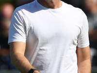 Barrow Manager Stephen Clemence during the Sky Bet League 2 match between Harrogate Town and Barrow at Wetherby Road in Harrogate, England,...