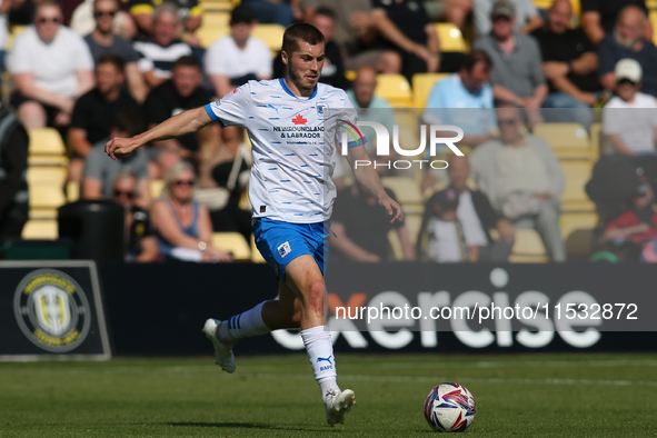 Dean Campbell of Barrow during the Sky Bet League 2 match between Harrogate Town and Barrow at Wetherby Road in Harrogate, England, on Augus...