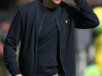 Harrogate Town Manager Simon Weaver during the Sky Bet League 2 match between Harrogate Town and Barrow at Wetherby Road in Harrogate, Engla...