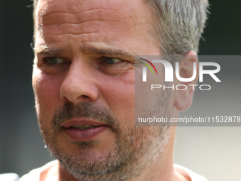 Barrow Manager Stephen Clemence during the Sky Bet League 2 match between Harrogate Town and Barrow at Wetherby Road in Harrogate, England,...