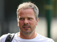 Barrow Manager Stephen Clemence during the Sky Bet League 2 match between Harrogate Town and Barrow at Wetherby Road in Harrogate, England,...