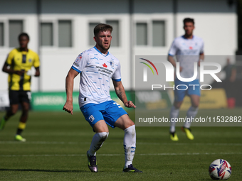 Ben Jackson of Barrow during the Sky Bet League 2 match between Harrogate Town and Barrow at Wetherby Road in Harrogate, England, on August...