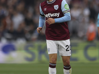 Jarrod Bowen of West Ham United during the Premier League match between West Ham United and Manchester City at the London Stadium in Stratfo...