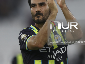 Ilkay Gundogan of Manchester City at the end of the game during the Premier League match between West Ham United and Manchester City at the...