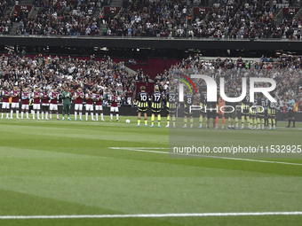 Silence follows the passing of Sven Goran Eriksson during the Premier League match between West Ham United and Manchester City at the London...