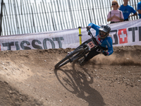 Sabina Kosarkova of Czechia competes in the UCI Mountain Bike World Championships Downhill Women's Race in Pal Arinsal, Andorra, on August 3...