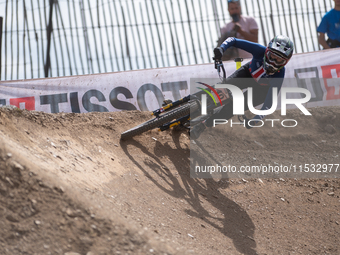 Abigail Ronca of UNITED competes in the UCI Mountain Bike World Championships Downhill Women's Race in Pal Arinsal, Andorra, on August 31, 2...