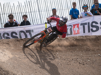 Joe Breeden of Great Britain competes in the UCI Mountain Bike World Championships Men's Downhill Race in Pal Arinsal, Andorra, on August 31...