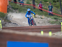 Veronika Widmann of Italy competes in the UCI Mountain Bike World Championships Downhill Women's Race in Pal Arinsal, Andorra, on August 31,...