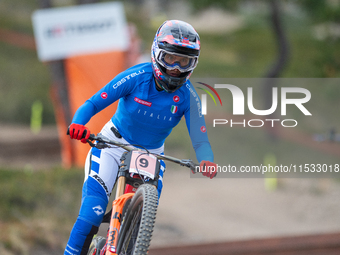 Eleonora Farina of Italy competes in the UCI Mountain Bike World Championships Downhill Women's Race in Pal Arinsal, Andorra, on August 31,...