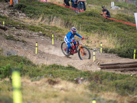 Eleonora Farina of Italy competes in the UCI Mountain Bike World Championships Downhill Women's Race in Pal Arinsal, Andorra, on August 31,...