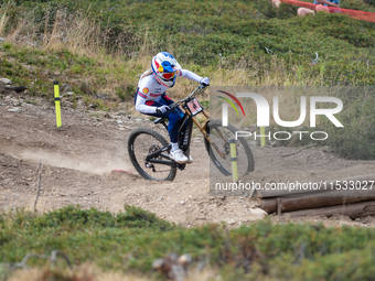 Tahnee Seagrave of Great Britain participates in the UCI Mountain Bike World Championships Downhill Woman Qualification in Pal Arinsal, Ando...